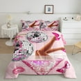 thumbnail image 2 of Manfei Disco Ball 3-Piece Full Size Comforter Sets,High Heels Bedding Comforter Set,Bling Glitter Bedding Sets,Lightweight Old Fashion Room Decorative,Reversible, 2 of 8