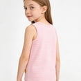 thumbnail image 5 of BRGZLK Girl's Tank Tops Summer Trendy Soft Comfort Striped Sleeveless Round Neck Casual Cute Fitted Knit Camisole Tops,Teen Girl Clothing Pink 2-3 Years, 5 of 5