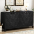 thumbnail image 2 of Luxurious Sideboard With Mesmerizing Honeycomb Pattern Doors, Functional Use Piece Ustyle Enticing Ample Storage Options Available, 2 of 7