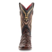 FERRINI Women's Bronco Square Toe Boots, Color: Chocolate, Size: 7.5-B