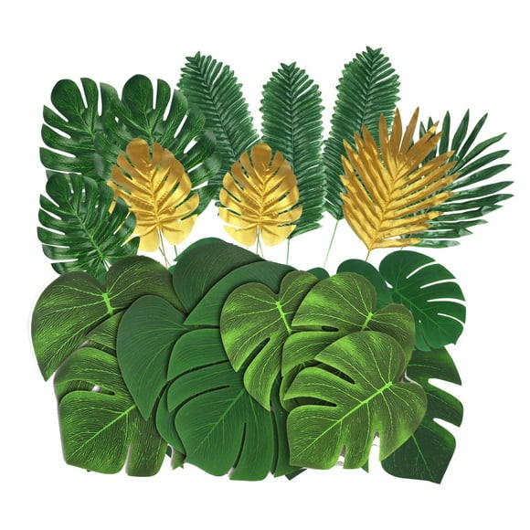 Set decorativo de hojas de palmera tropicales artificiales, 86 unidades, LOMIRO