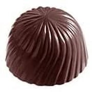 Chocolate World CW2230 Polycarbonate Candy Mold with 22 Fluted-Cap Cavities, Each 29mm Diameter x 19mm High