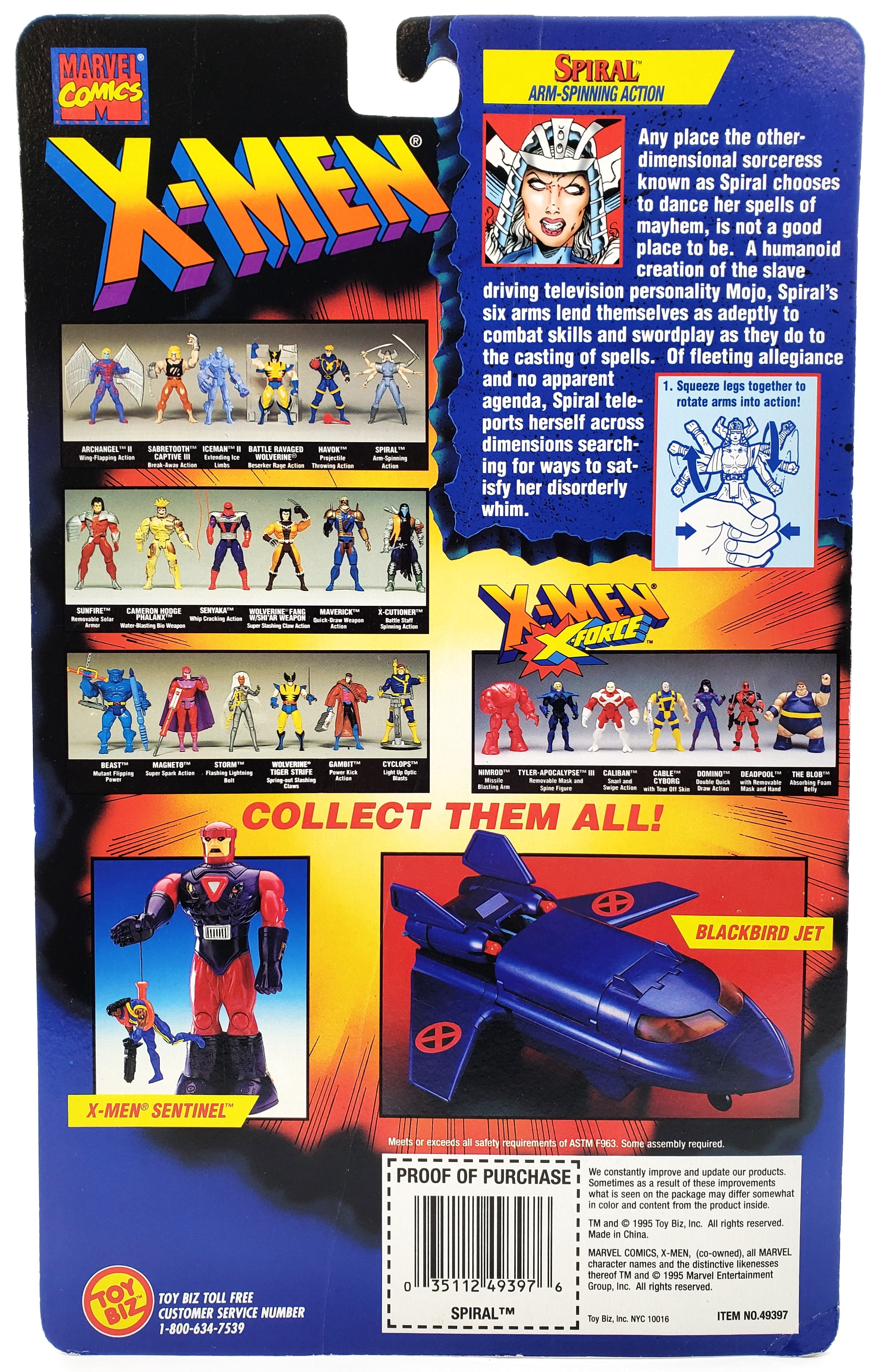 Marvel Comics X-Men Invasion Series Spiral Action Figure