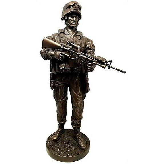 Military War Soldier Modern Rifleman Light Infantry Unit Figurine On Guard