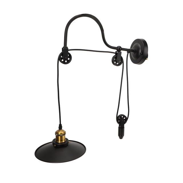 Wall Mounted Adjustable Lamp, Industrial Flexible Installation Sconce Retractable Wall Lamp Durable Retro For Restaurant