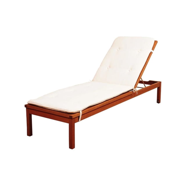 Camastro Washburn de Madera con Cojin para Jardin y Exterior