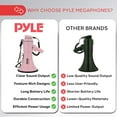 thumbnail image 4 of Lightweight and Portable Bullhorn Megaphone, Aux (3.5mm) Input for MP3/Music, Automatic Siren, 50-Watt, MIC/TALK (Pink), 4 of 7