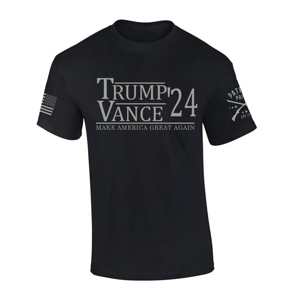 Trenz Shirt Company Trump Vance 2024 Dark MAGA Short Sleeve T-shirt-Black-medium