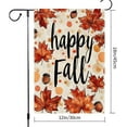 thumbnail image 3 of Happy Fall Garden Flags for Outside, 12x18 Inch Double Sided Polka Dots Maple Leaf Thanksgiving Garden Flag Small Burlap for Autumn Yard Rustic Farmhouse Outdoor Decoration, 3 of 6