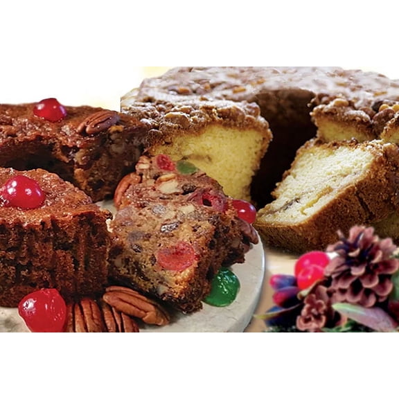 CoffeeCakes Holiday Duo – Drake’s Cinnamon Streusel Coffee Cake & Fruitcake, Moist Traditional Cakes for Family Gatherings & Festive Snacks