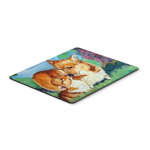 Corgi Mommas Love Mouse Pad, Hot Pad or Trivet