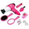 Stylish Susy Pretend Play Toy Fashion Beauty Play Set w/ Working Hair Dryer, Assorted Hair & Beauty Accessories