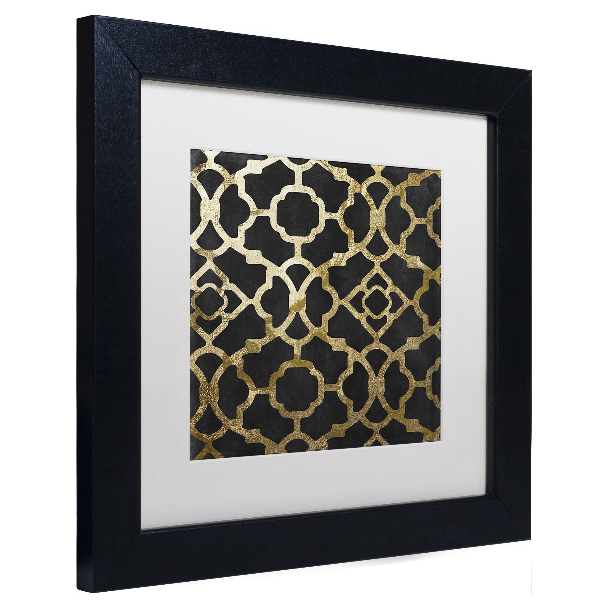 Trademark Fine Art "Moroccan Gold IV" Canvas Art by Color Bakery, White Matte, Black Frame