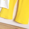 thumbnail image 6 of Soepste Summer Outfits For Toddler Girls Infant Girls Short Sleeve Top With Lemon Print Flare Pants Casual Set（2-3 Years，Yellow）, 6 of 6
