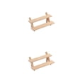 thumbnail image 1 of mmirethe Non-deformable Storage Rack Wide Application 2 Layers For Earrings Wood Made Jewelry Display Stand Jewelry Display Rack 2 Layers 2Set, 1 of 6