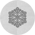 thumbnail image 1 of Ahgly Company Machine Washable Indoor Round Transitional Platinum Gray Area Rugs, 7' Round, 1 of 7