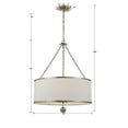 thumbnail image 2 of 518-SA Crystorama Lighting Broche - Six Light Chandelier-Antique Silver Finish    -Traditional Installation, 2 of 6