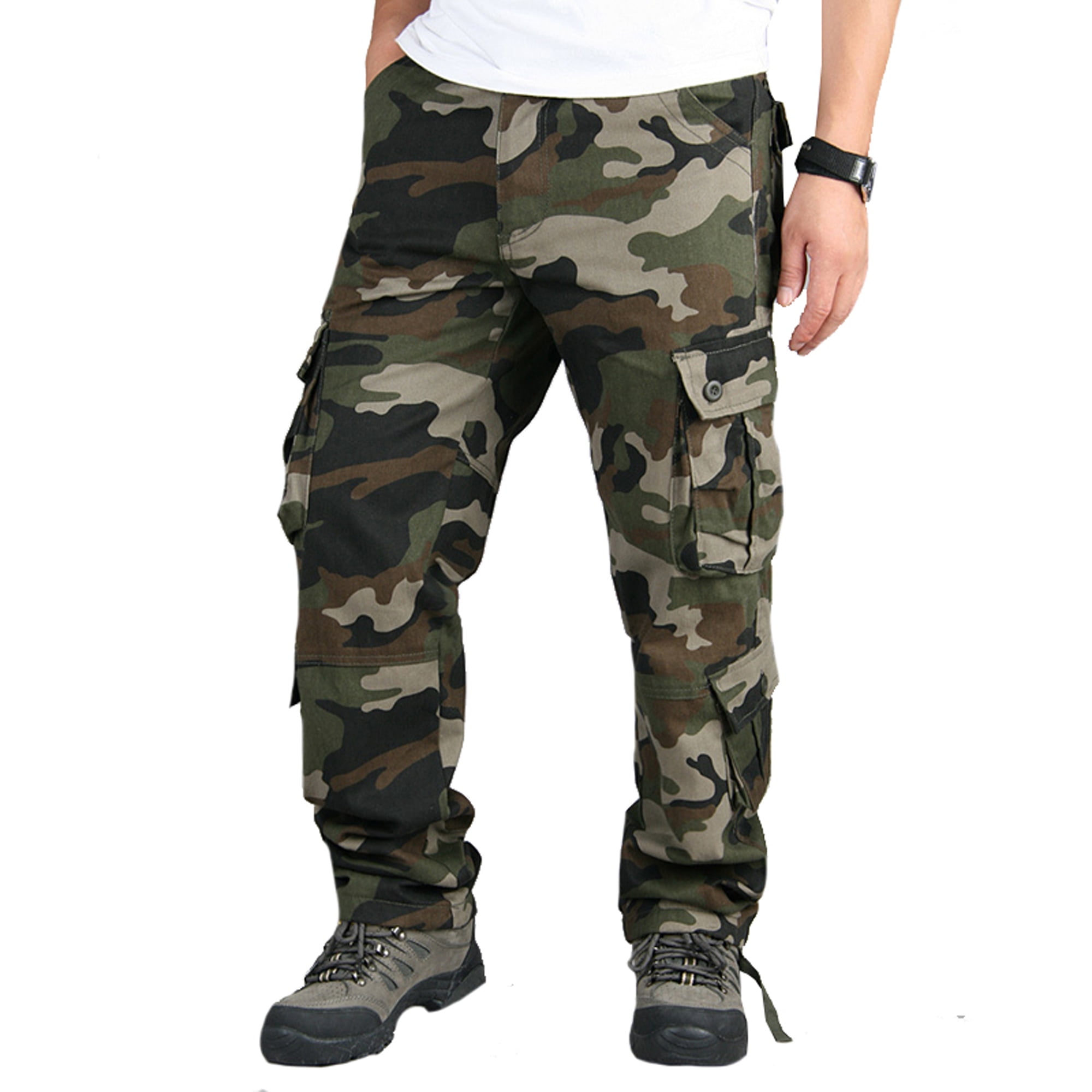 Tactical Homme Armée Militaire Cargo Pantalon De Combat Camouflage Pantalon 