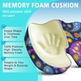 thumbnail image 5 of Premium Paisley Pattern Memory Foam Seat Cushion Ergonomic Chair Pad for Office Chair, Car, Airplane & Bleachers Sciatica, Tailbone Hip & Back Pain Relief - Chair Cushion for Long Office Workers., 5 of 5