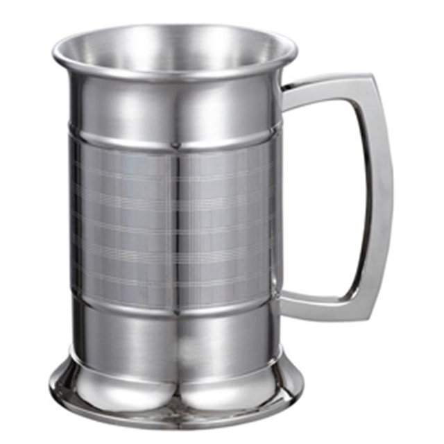Visol VAC696 Chope à Bière en Acier Inoxydable Fond en Verre 16 oz