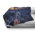 thumbnail image 3 of Urban Soft Flannel Fleece Blanket, Bangkok Skyline at Sunset Evening Thailand Cityscape Metropolis Architectural Photo, Cozy Plush for Indoor and Outdoor Use, 50" x 70", Blue Coral, by Ambesonne, 3 of 6