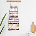 thumbnail image 5 of Naloa 1Pack Adjustable Bib Apron Waterdrop Resistant Cooking Kitchen Aprons for Women Men Chef, Gold Glittering Hearts and Flamingos Print, 5 of 5