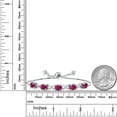 thumbnail image 5 of Gem Stone King 925 Sterling Silver Red Created Ruby Bracelet for Women (4.25 Cttw, Gemstone July Birthstone, Oval 7X5MM, Fully Adjustable up to 9 inches), 5 of 6