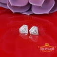 thumbnail image 5 of King of Bling's 0.24ct Cubic Zirconia 925 White Silver Women's & Men's Hip Hop Stud Earrings, 5 of 12