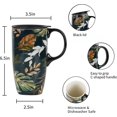 thumbnail image 2 of Topadorn Ceramic Mug Leaf Porcelain Coffee Mug with Gift Box,17oz. Leaves, 2 of 7