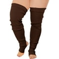 thumbnail image 3 of YEKEYI Plus Size Knit Leg Warmer Women Thick Thigh High Boot Extra Long Large Socks, 3 of 6