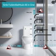 thumbnail image 3 of Macerating Toilet with 600Watt Macerator Pump, Upflush Toilet For Basement with Extension Pipe,Round Bowl,Toilet Tank and Macerator Pump with 4 Water Inltes for Kitchen Sink, Bathroom, 3 of 9