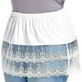 thumbnail image 6 of BH-JJSMGS Women's Shirt Extender Lace Plus Size Underskirt Adjustable Half Slip Mini Skirt, 6 of 7