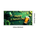 thumbnail image 1 of St Patricks Day Shamrock Design Celebration Festive Backdrop Banner Party Supplies Photography Props Event Decorations Wall Hanging Background, 1 of 4