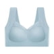 thumbnail image 2 of Sujetador deportivo tipo bralette sin costuras, cobertura total, para uso diario, para mujer, sin costuras Azul claro, 2 of 9