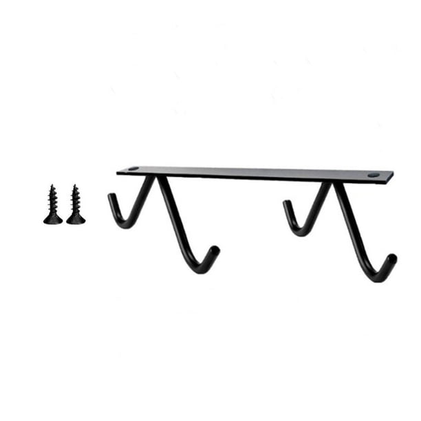 unbranded 1Jgo Soporte Para Colgar Utensilios De Cocina Negro Con Gancho Inoxidable Para Tazas Y Espátulas