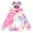 Pink / blue / yellow tie-dye, variant on Hasbro Furby Cosplay Pullover Hoodie Cozy Sherpa Tie Dye Toddler to Big Kid