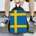 thumbnail image 7 of Travel Backpack For Women/Men Swedish Flag Carry On Backpack With Laptop Compartment Travel Backpack, 7 of 7
