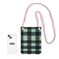 thumbnail image 2 of Multi-Color Cross-Body Handbag 8.27×5.91in Waterproof, Scratch-Resistant And Odor-Free Detachable Shoulder Strap Paleturquoise Buffalo Plaid Check Tartan Scotland_1, 2 of 8