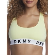 Dkny Women Bustier - Bra, Bh, Racer Back, Logo, Solid Color Yellow S (Small)