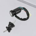 thumbnail image 4 of Soimiss 2Pcs Motorcycle Ignition Switch with Key Stable Performance Black, 4 of 8