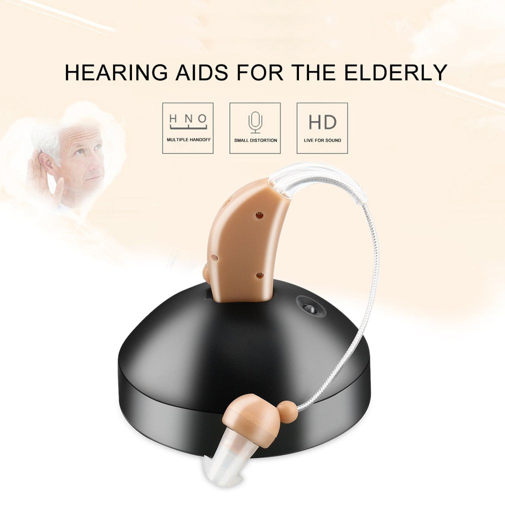 Rechargeable Hearing Aids Sound Voice Amplifier Low Noise Behind The