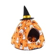 thumbnail image 2 of , nido de calabaza de Halloween, cama para dormir, jaula de tienda de campaña de calabaza, suministros para mascotas, tienda de campaña suave L, 2 of 8