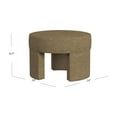 thumbnail image 3 of HomePop Sophia Round Upholstered Ottoman, Mocha Velvet, 3 of 10