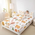 thumbnail image 3 of Erosebridal Brown Capybara Queen Sheet Sets,Cute Rodent Animals Bohemian Rainbow Bed Set For Kids Teens 4 Pieces, 3 of 6