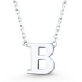 thumbnail image 2 of Small Initial Letter "B" Pendant & Chain Necklace in Solid 14k Rose, White, & Yellow Gold, 2 of 2