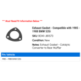 thumbnail image 2 of Exhaust Gasket - Compatible with 1985 - 1988 BMW 535i 1986 1987, 2 of 2