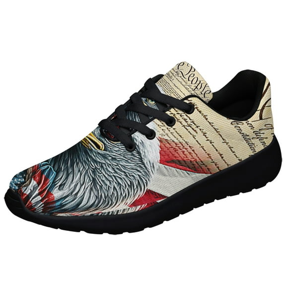We The People Patriotic American flag Eagle Shoes Sneakers Black Size 3.5