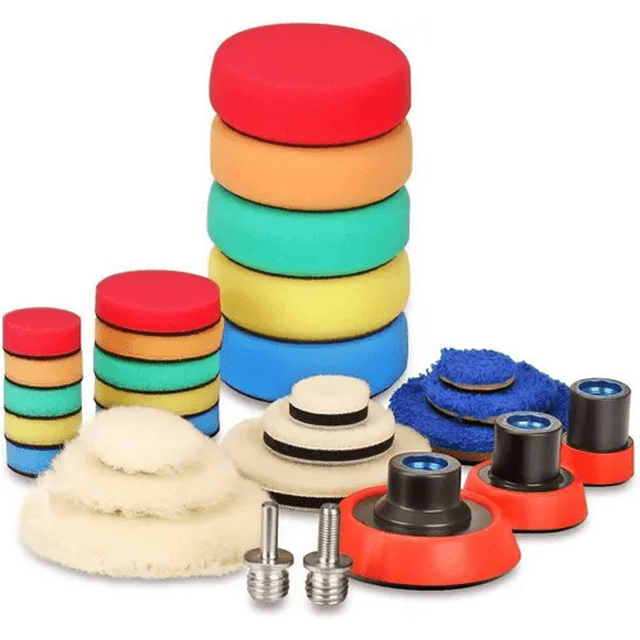 Kit Para Pulir Auto 29 Piezas Malubero Borla Para Pulir 3 Pulgada