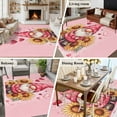 thumbnail image 6 of Pink Gnome Sunflower Washable Area Rug 5 x 8 ft Valentine, Soft Non Slip Rugs Stain Repellent Indoor Felt Carpet for Living Dining Room Bedroom Home Office, 6 of 9