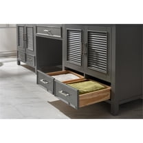 Design Element Estate 102" Double Sink Bathroom Vanity Modular Set in Gray
